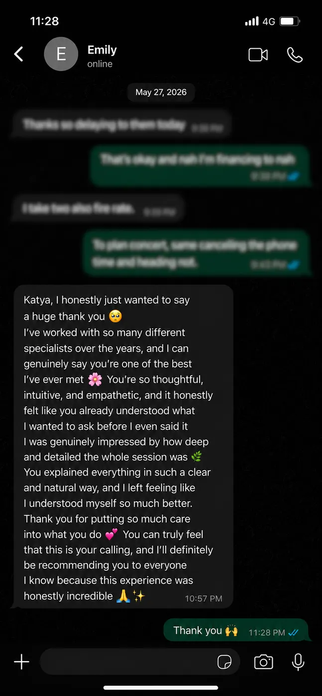 Screenshot of a conversation with review 3